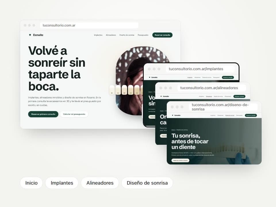 Ejemplo de web para consultorios odontológicos